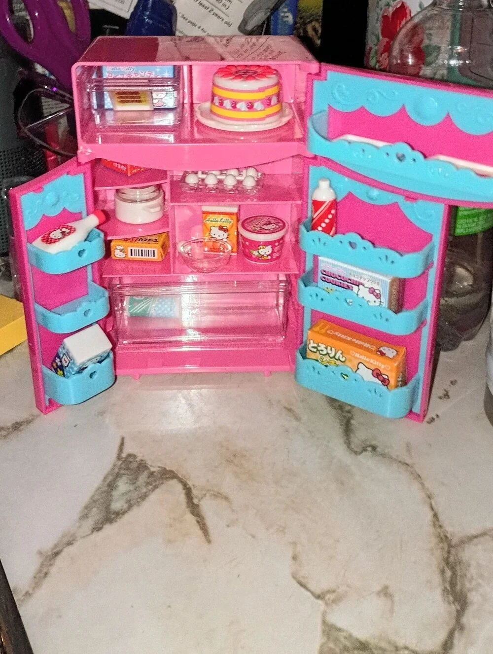 Hello Kitty 2016 Pink Fridge Filled With HK Food